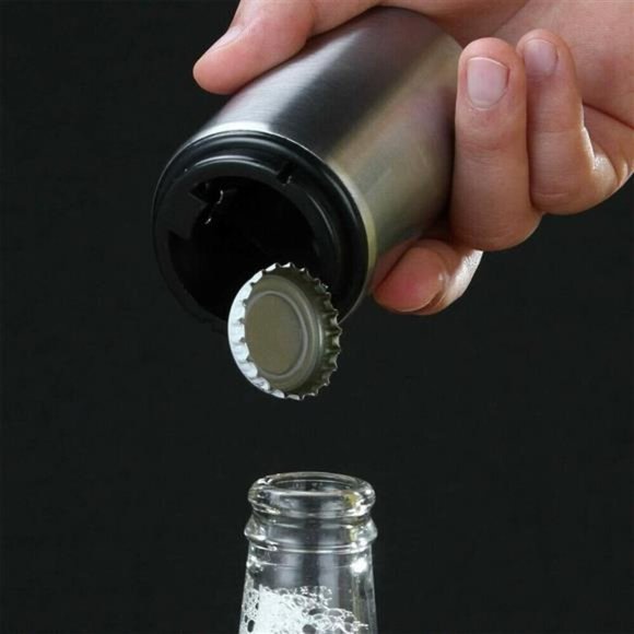 Automatic Bottle Opener Stainless Steel Magnetic Cap Opener - Picture 5 of 11
